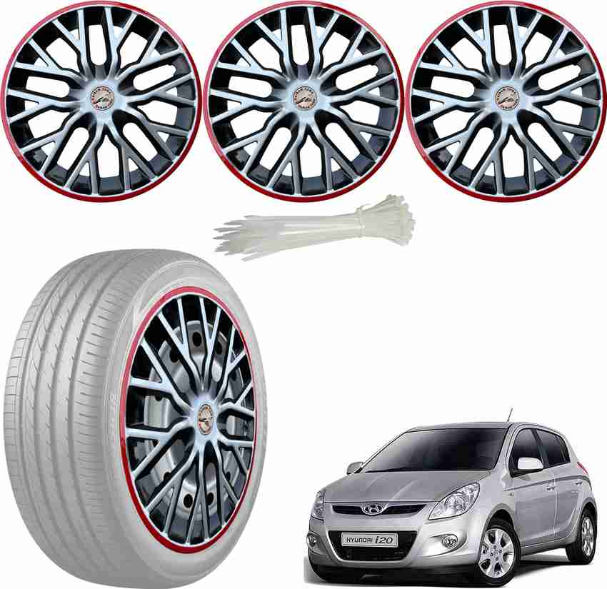 WolkomHome Wheel cap Hub Cap Silver Black Red Ring Car