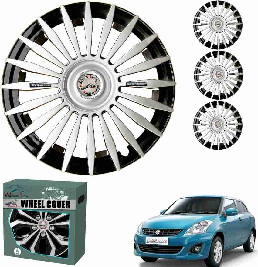 WolkomHome Wheel cap, Hub Cap Petal Silver Black Wheel Covers 14 Inch Wheel  Cover For Maruti Swift Dzire AMT VXI Petrol Price in India - Buy WolkomHome  Wheel cap, Hub Cap Petal