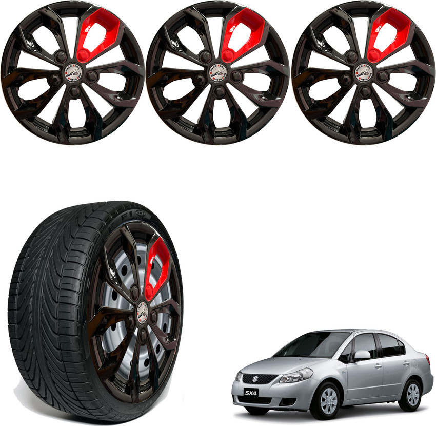 WolkomHome Car accessories Wheel cap Hub Cap 15 Inch FURRY BLACK