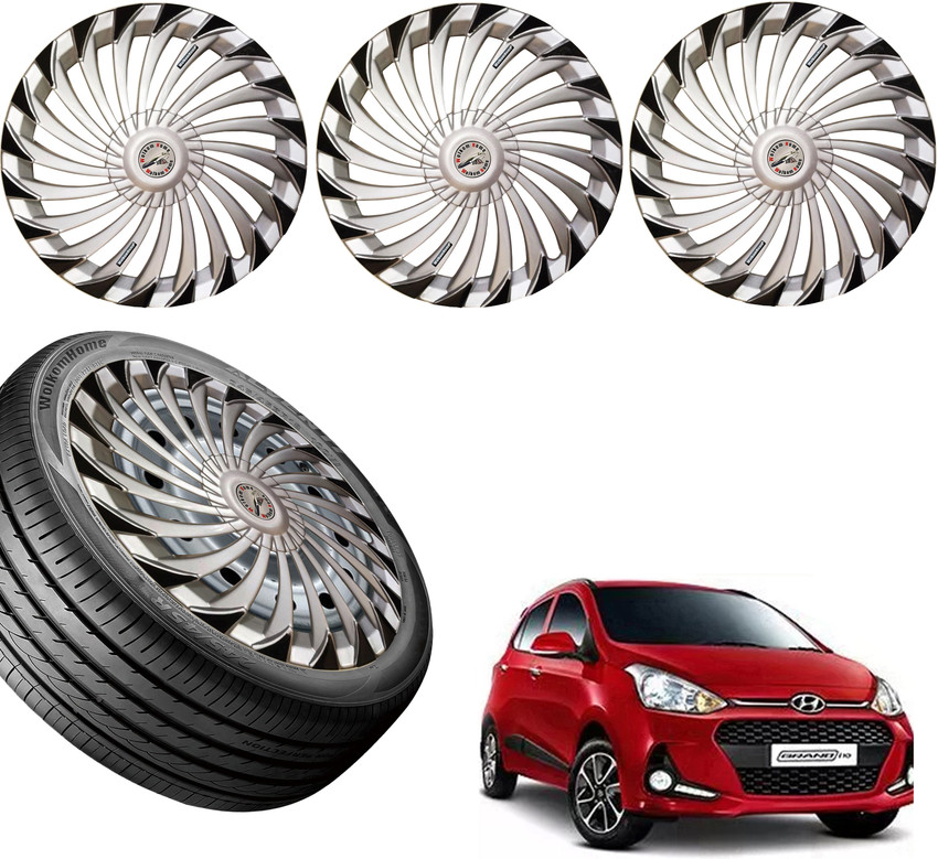 WolkomHome Car accessories Wheel cap Hub Cap Turbain Silver black