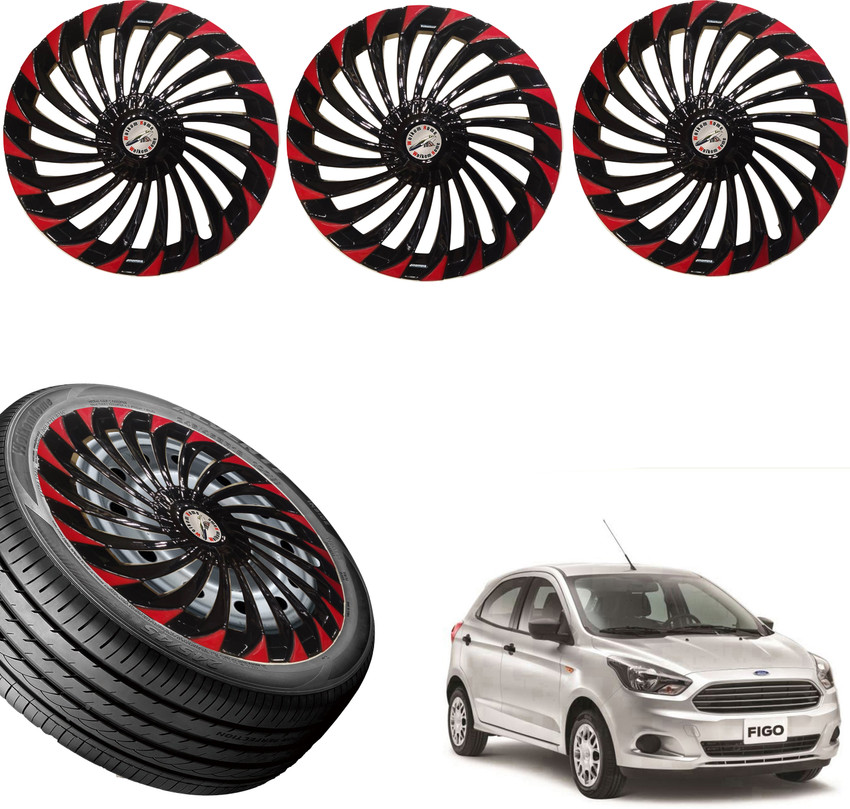 WolkomHome Car accessories Wheel cap Hub Cap Turbain Red Black 14