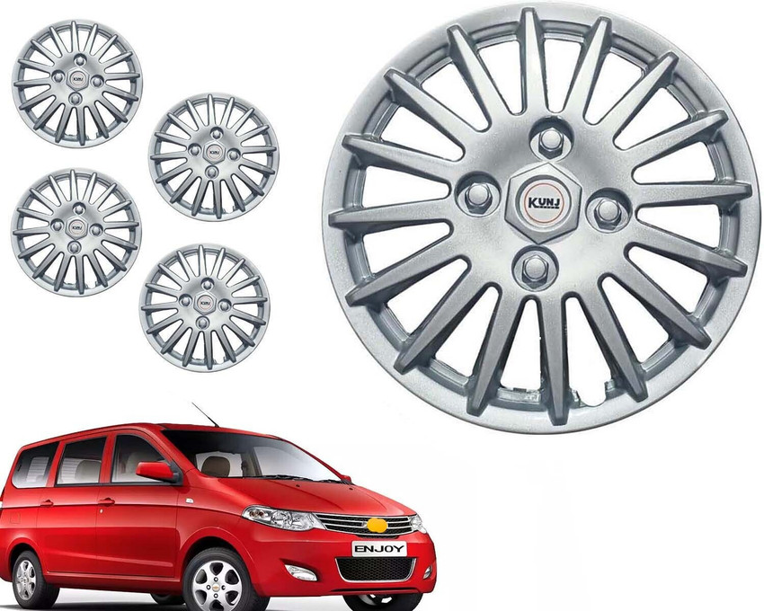 Kunj Autotech 14 Inch Wheel Cover Cap for Enjoy Silver Wheel Cover For Chevrolet Enjoy Price in India Buy Kunj Autotech 14 Inch Wheel Cover Cap for Enjoy Silver Wheel Cover
