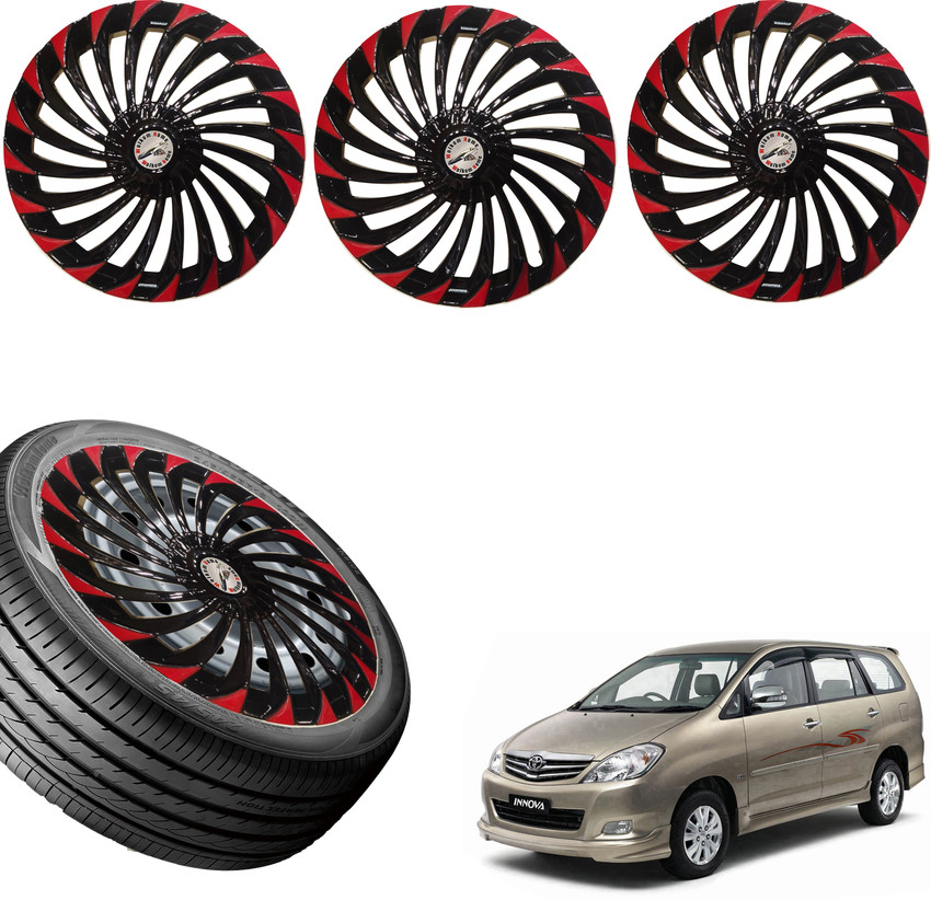 WolkomHome Car accessories Wheel cap Hub Cap Turbain Red Black 15 Inch Wheel Cover For Toyota Innova 2.5 GX Diesel 7 Seater Price in India Buy WolkomHome Car accessories Wheel cap