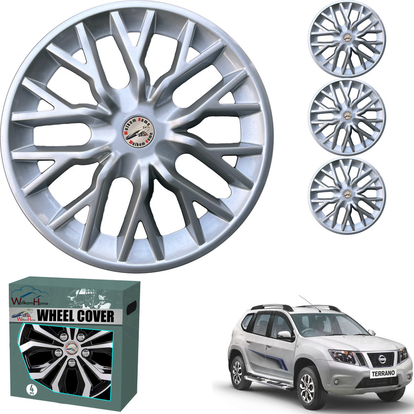 WolkomHome Car accessories Wheel cap Hub Cap 15 Inch Delta Silver