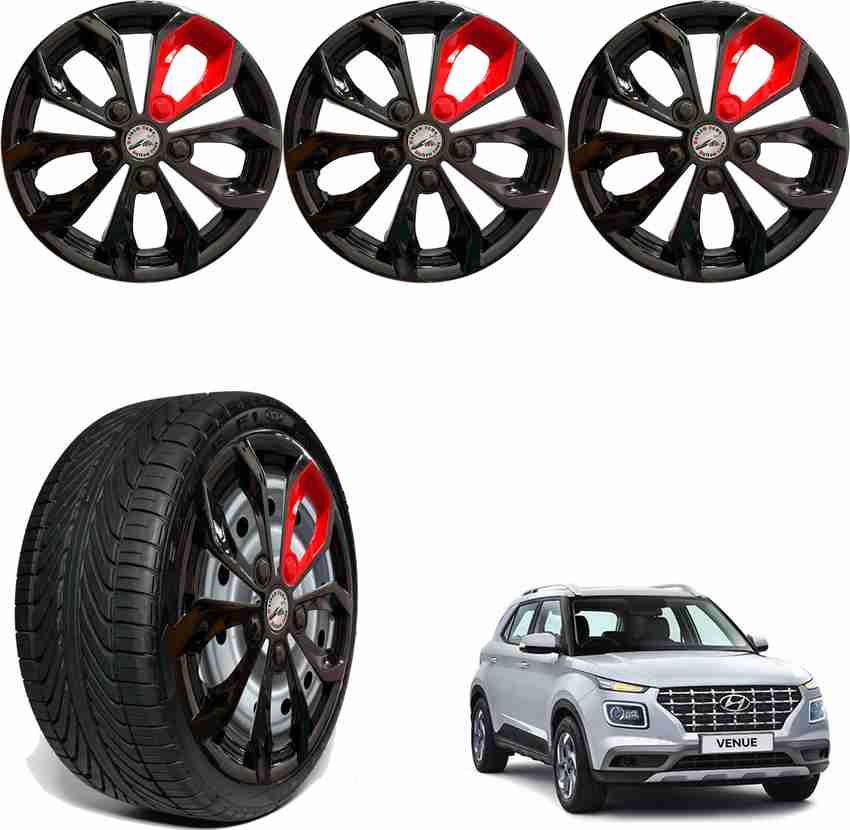 WolkomHome Car accessories Wheel cap Hub Cap 15 Inch FURRY BLACK
