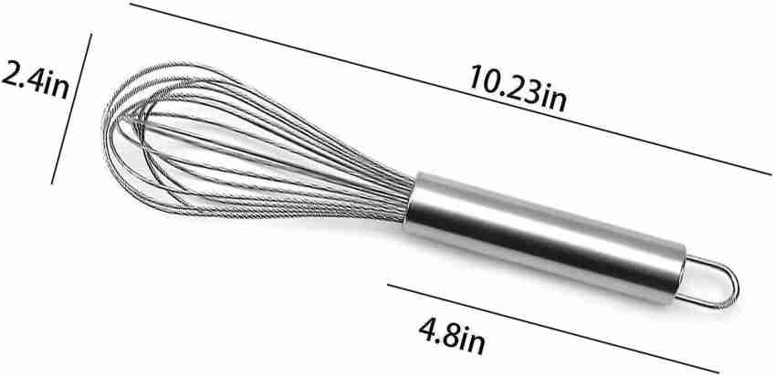 Stainless Steel Wire Whisk Balloon Whisk Milk & Egg Beater 24 cm 