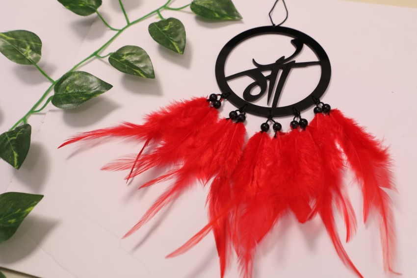 MGNLR Dream Catcher Car Hanging Emblem Wall Hanging with Feather Positive  Vibes - Maa
