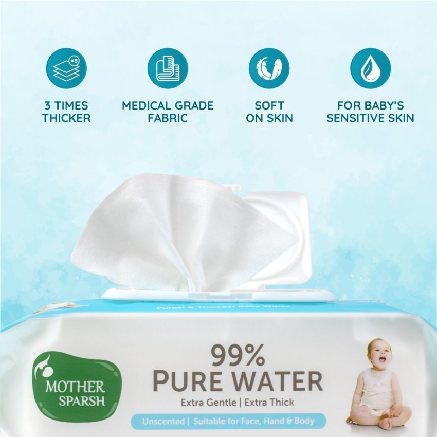 Buy Pure Water Unscented Baby Wipes For Sensitive Skin