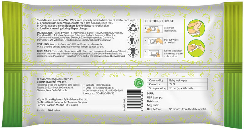 Bodyguard sale baby wipes