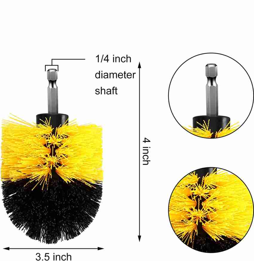 4Pcs Nylon Filament Abrasive Wire Cup Brush Nylon End Brush Kit