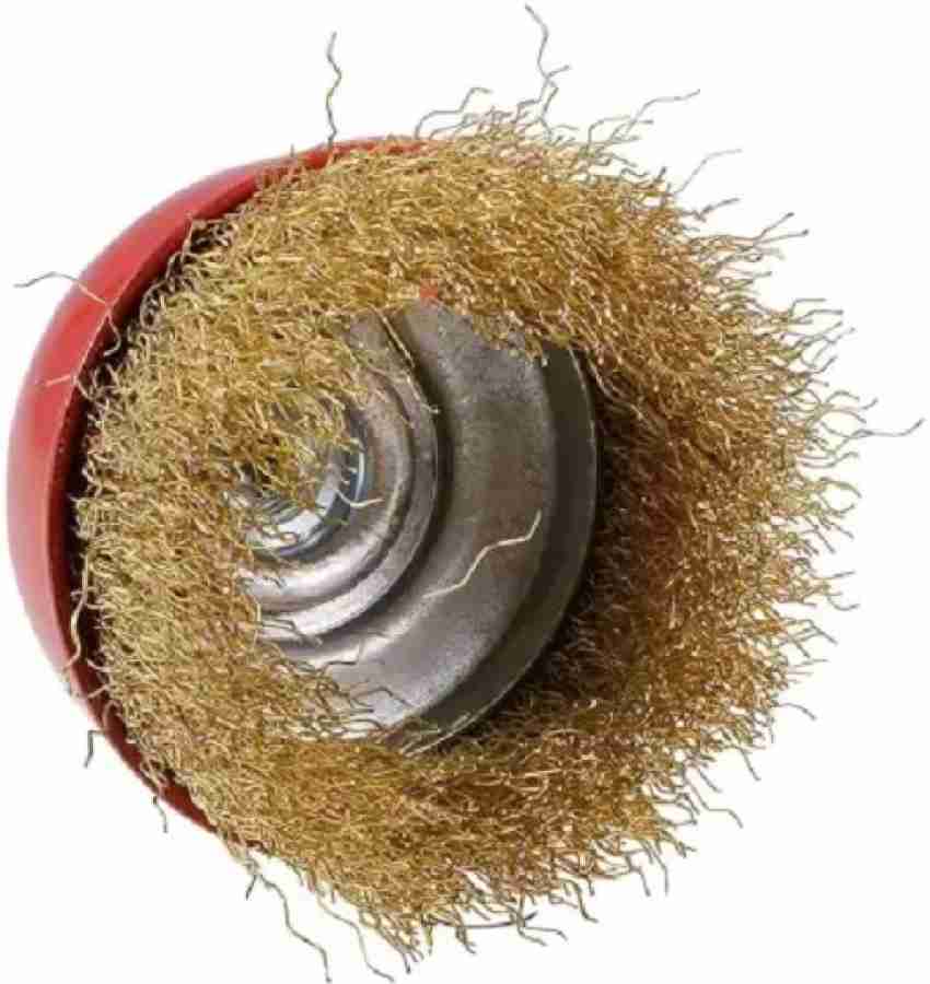 One Stop Shop Straight Golden Wire Cup Brush for Removing Rust, Paint and  Polishing Wheel Brush Price in India - Buy One Stop Shop Straight Golden  Wire Cup Brush for Removing Rust