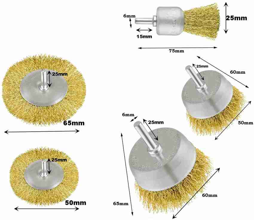 Heavy duty wire outlet brush for drill