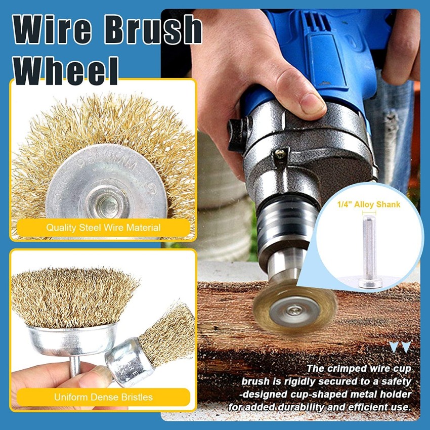 Brass Wire Wheel Brush at Rs 320/piece, Wire Wheel in Chennai