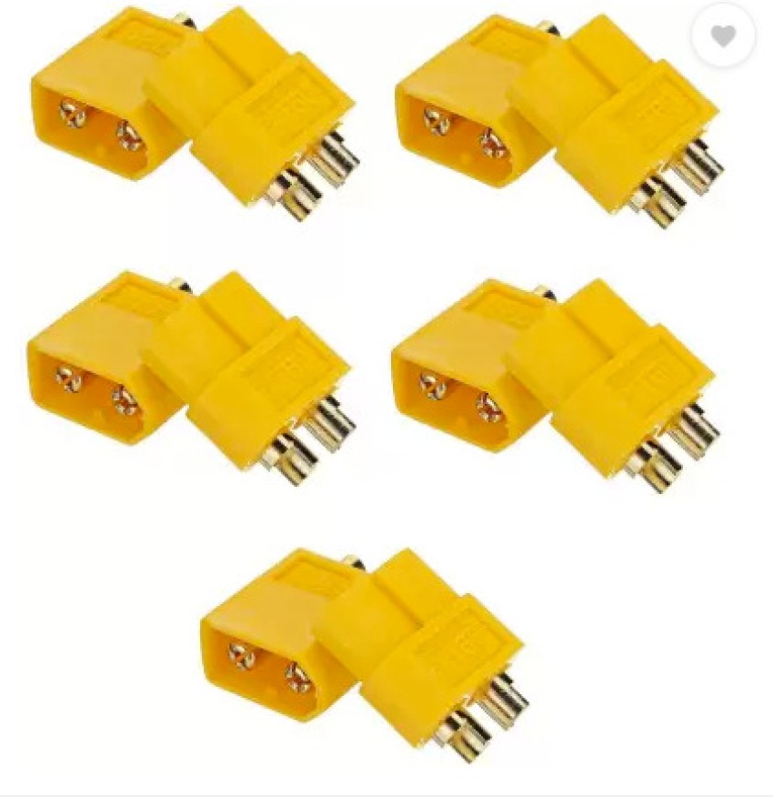 XT60 Connector Male-Female Pair, Yellow