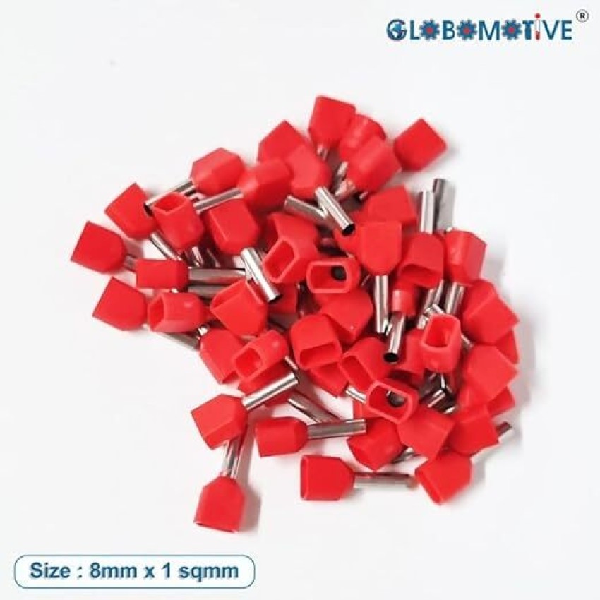 GLOBOMOTIVE Twin Cord End Terminal 10 mm with PVC Insulated for Electrical  Connections Cable Insulated Electrical Lug Connector Terminal (1 sq mm,  200) Wire Connector Price in India - Buy GLOBOMOTIVE Twin