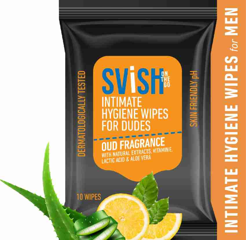 SVISH HYGIENE WIPES FOR MEN - DUDES WIPES (80 PULLS, PACK OF 8)