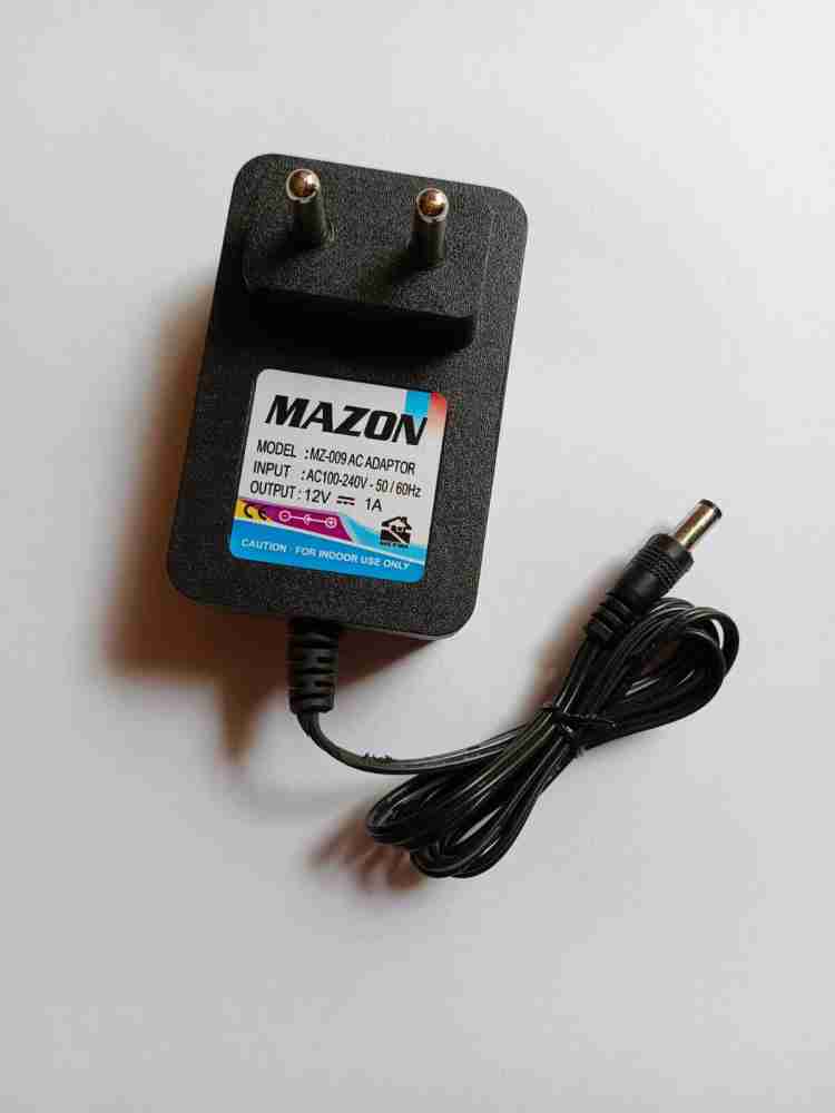MAZON 12 Volt Adapter Suitable for Airtel tatasky DVR led TV Router POS AC Input 100-270V DC 12V DC PIN SMPS 90 W 2 A Charger (Black, Worldwide Adaptor