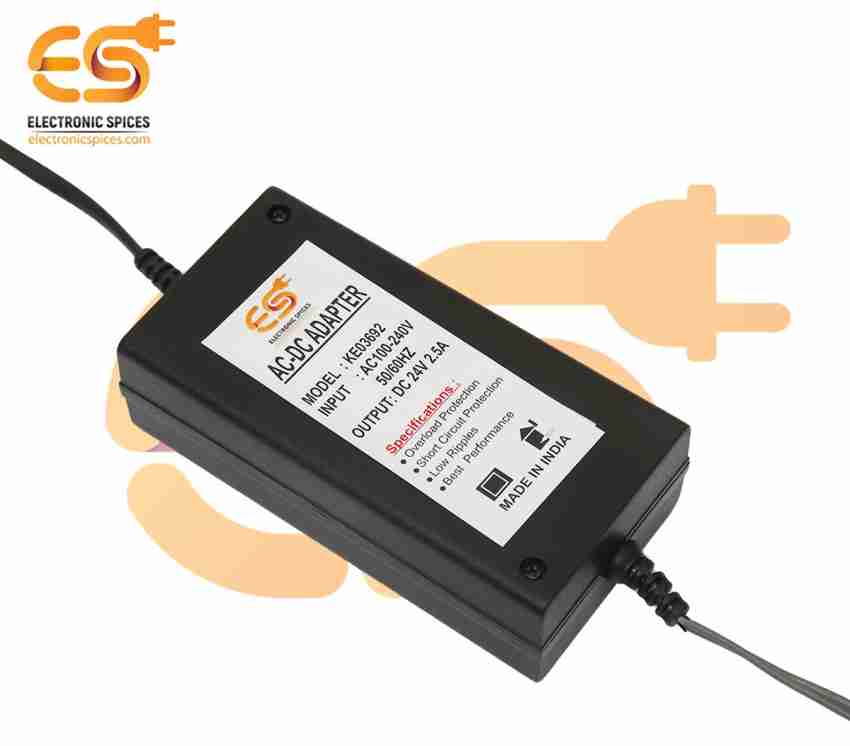 Electronic Spices AC to DC 12V 3A Power Adapter, for LED Strip Light,  Camera, Wireless Router Worldwide Adaptor multicolor - Price in India