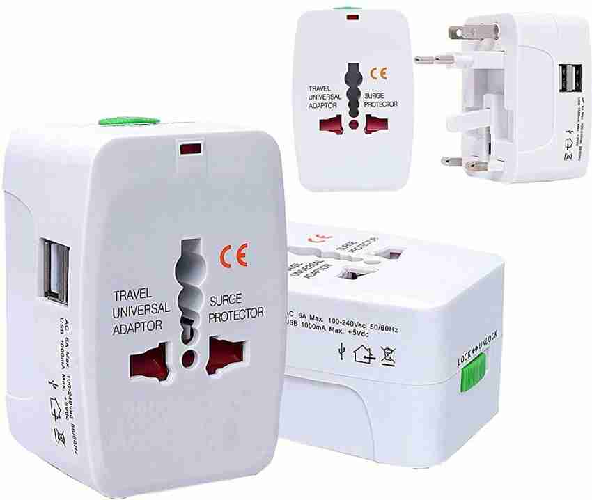 LENCENT International Universal Travel Adapter Converter Plug Charger with  2 USB