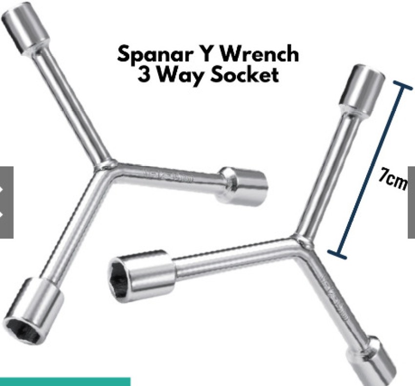 AASONS High quality carbon steel 3 way y type spanner wrench