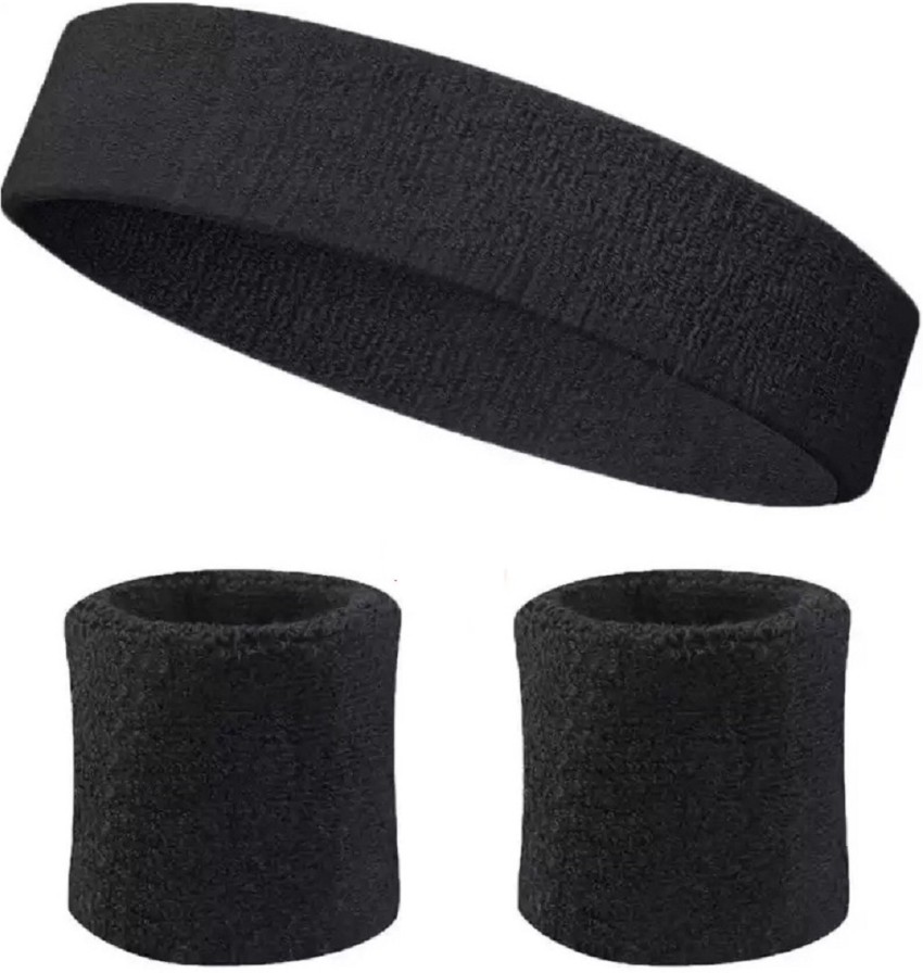 Cotton Wrist Band with Antibacterial and Moisture Wicking (Unisex) - Pack  of 2 Pairs