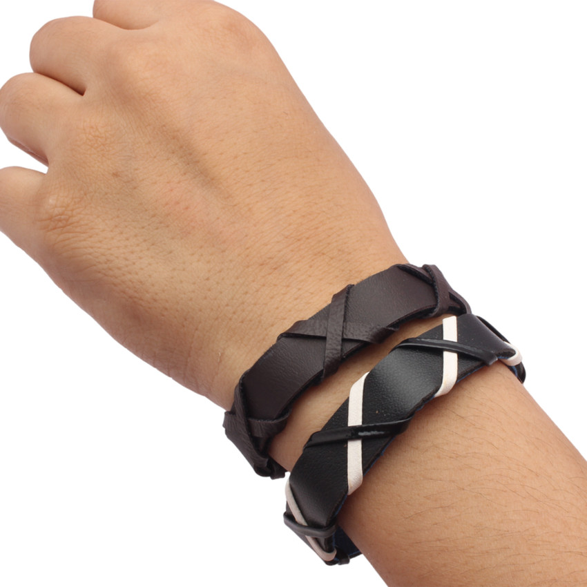 Leather friendship clearance band