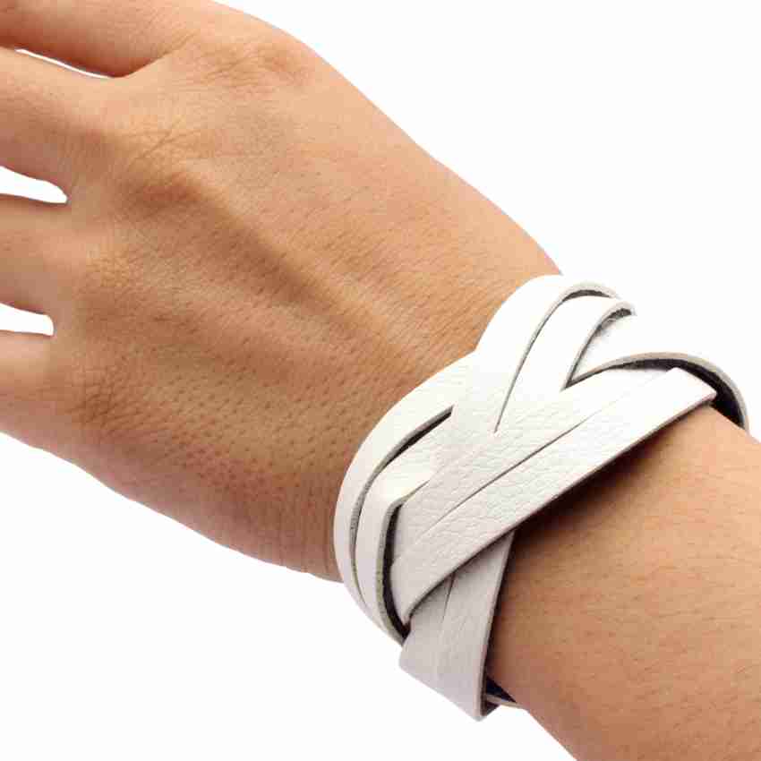 Leather hot sale friendship band