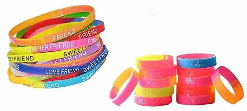 Tickles Rubber Friendship Band Ring for 12 Wrist Band 12