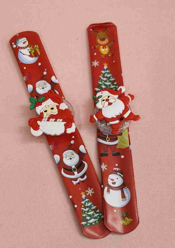 AMANVANI Christmas Slap Bracelets Slap Bands Bracelets Toys Santa