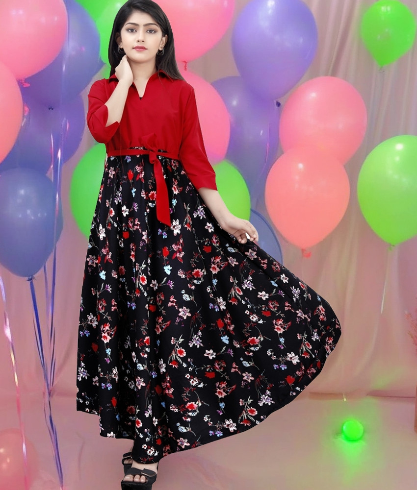 Girls maxi full length party dress shop