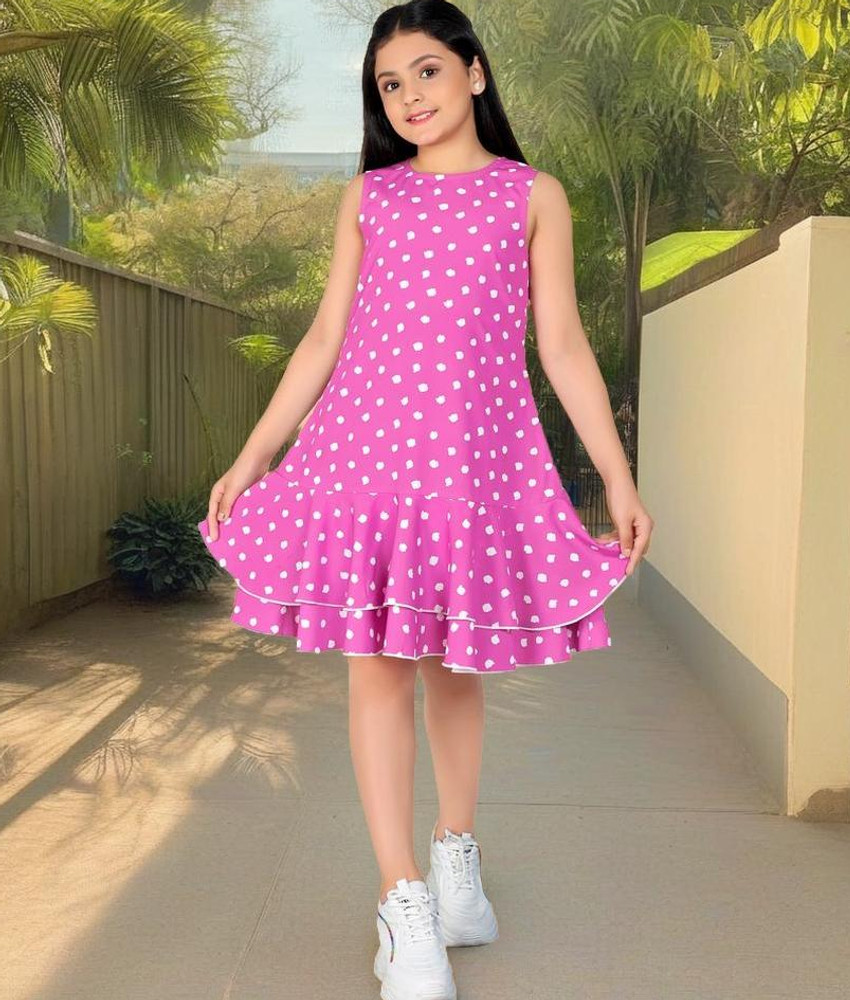 Fashion Dream Girls Midi Knee Length Casual Dress Price in India