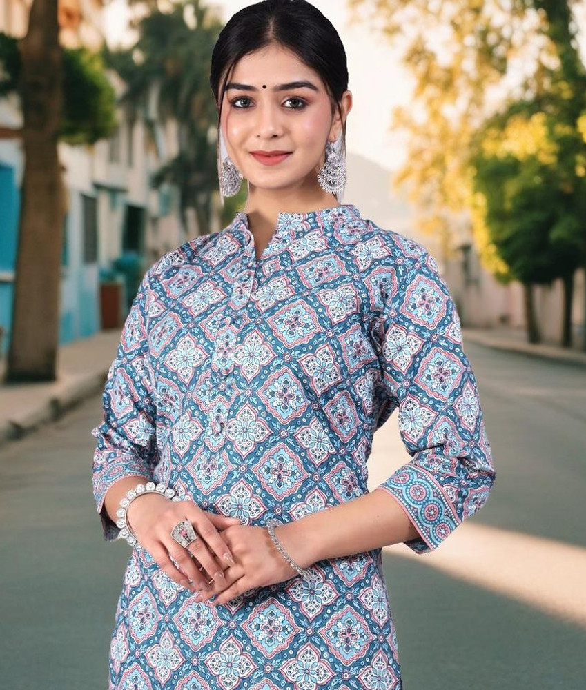 ZEWAR by Modi s Women Block Print Straight Kurta Buy ZEWAR by