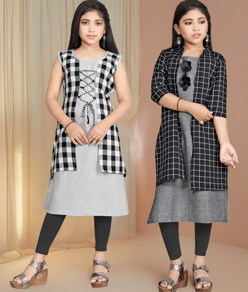 Checkered cotton kurtis new arrivals