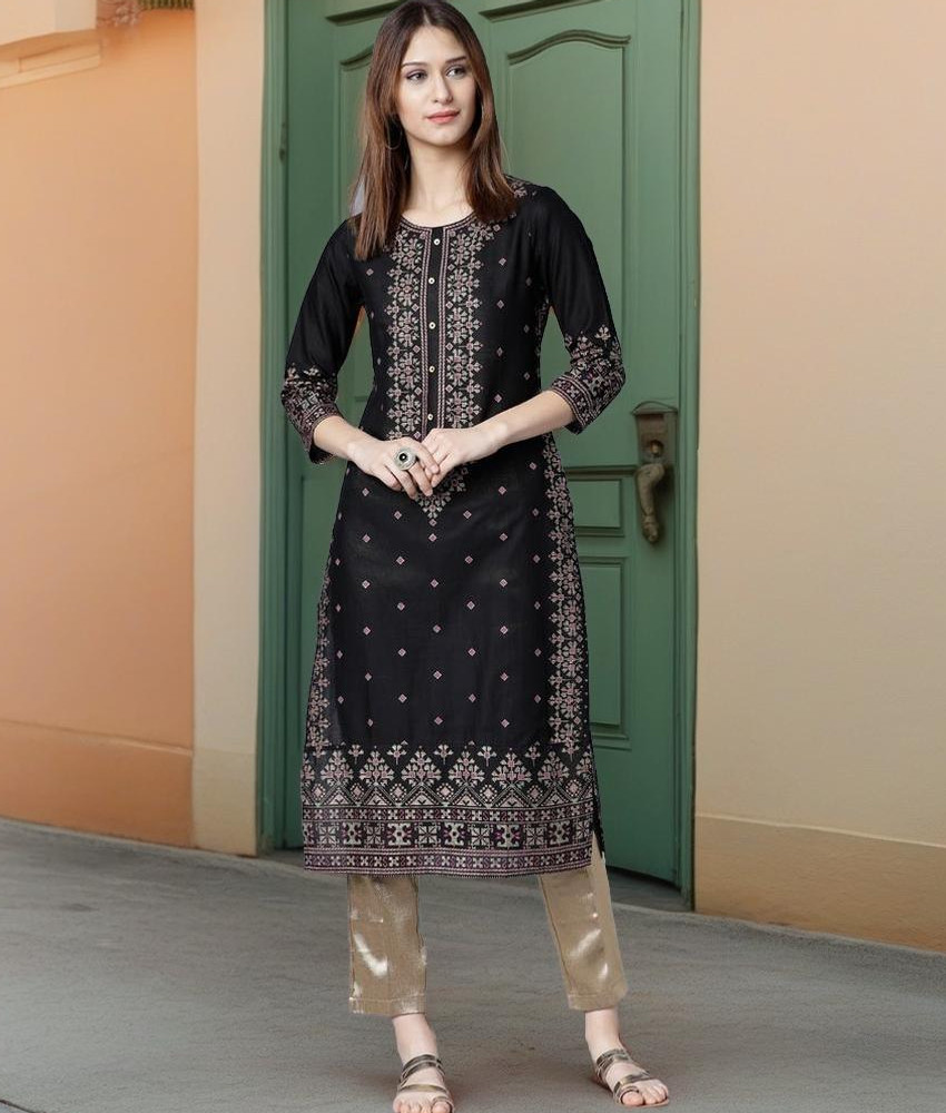Vishudh Women Printed Straight Kurta Buy Vishudh Women Printed