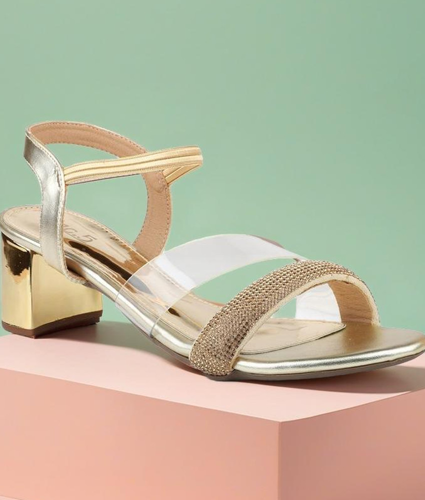 Inc.5 Women Gold Heels Buy Inc.5 Women Gold Heels Online at Best