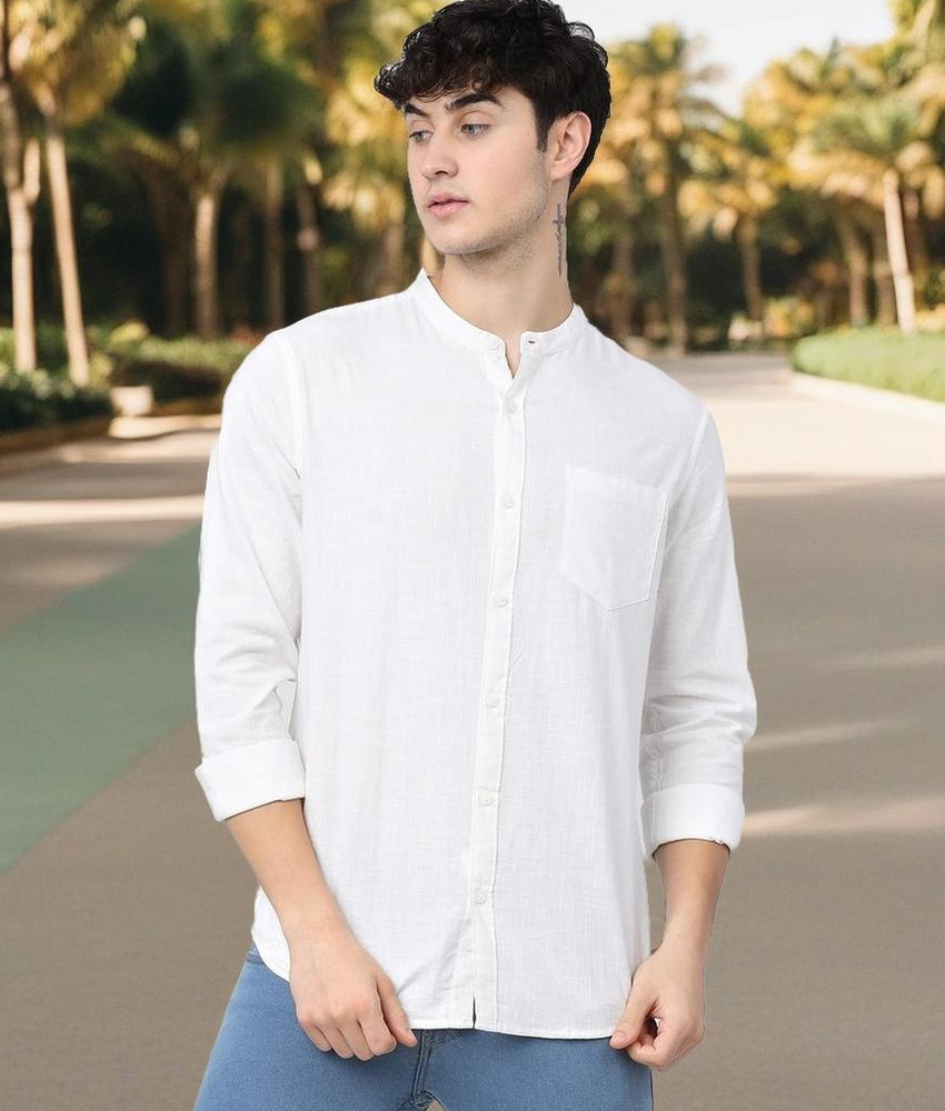 KETCH Men Solid Casual White Shirt Buy KETCH Men Solid Casual