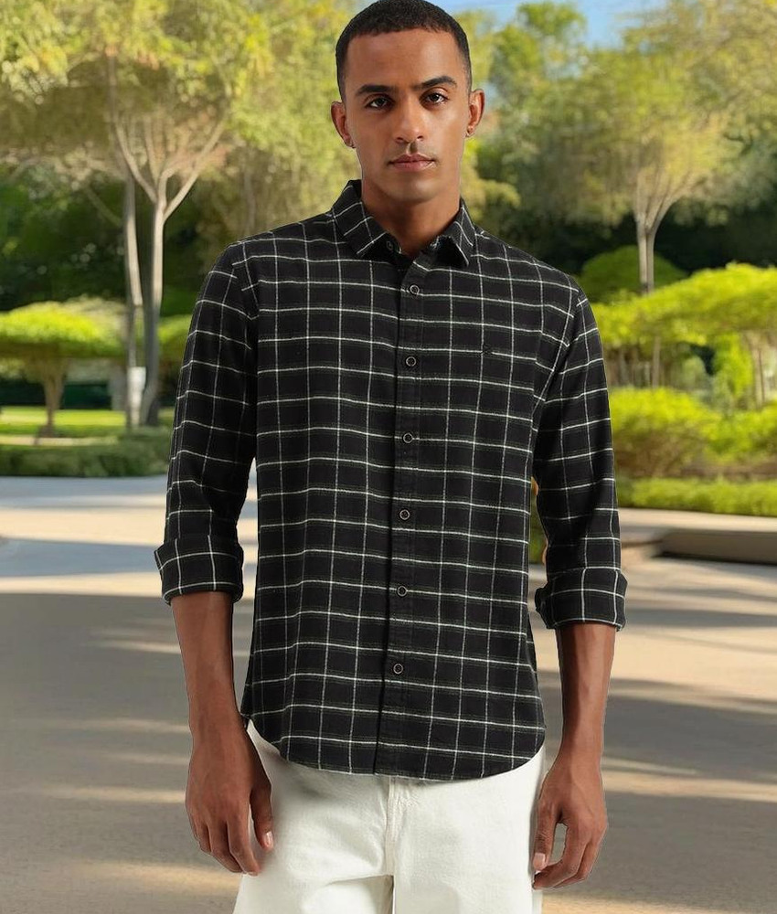 United colors of benetton discount men's checkered casual shirt