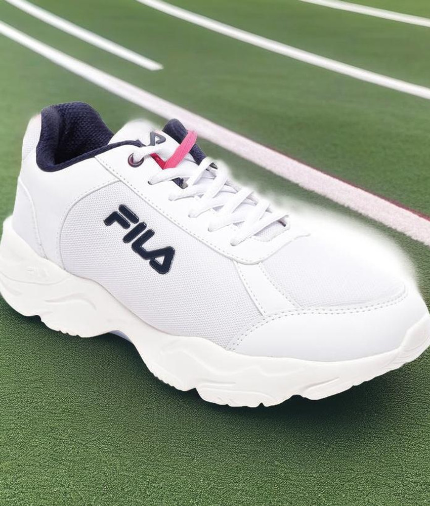 Fila white line shoes cheap