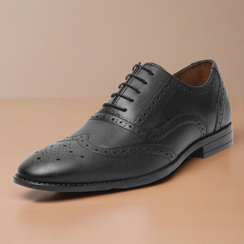 Flipkart black on sale formal shoes