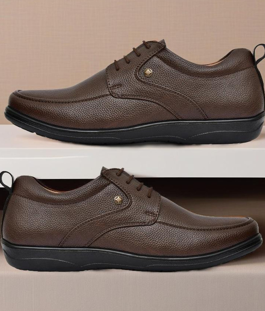 Restroad Brown formal shoe Lace Up For Men