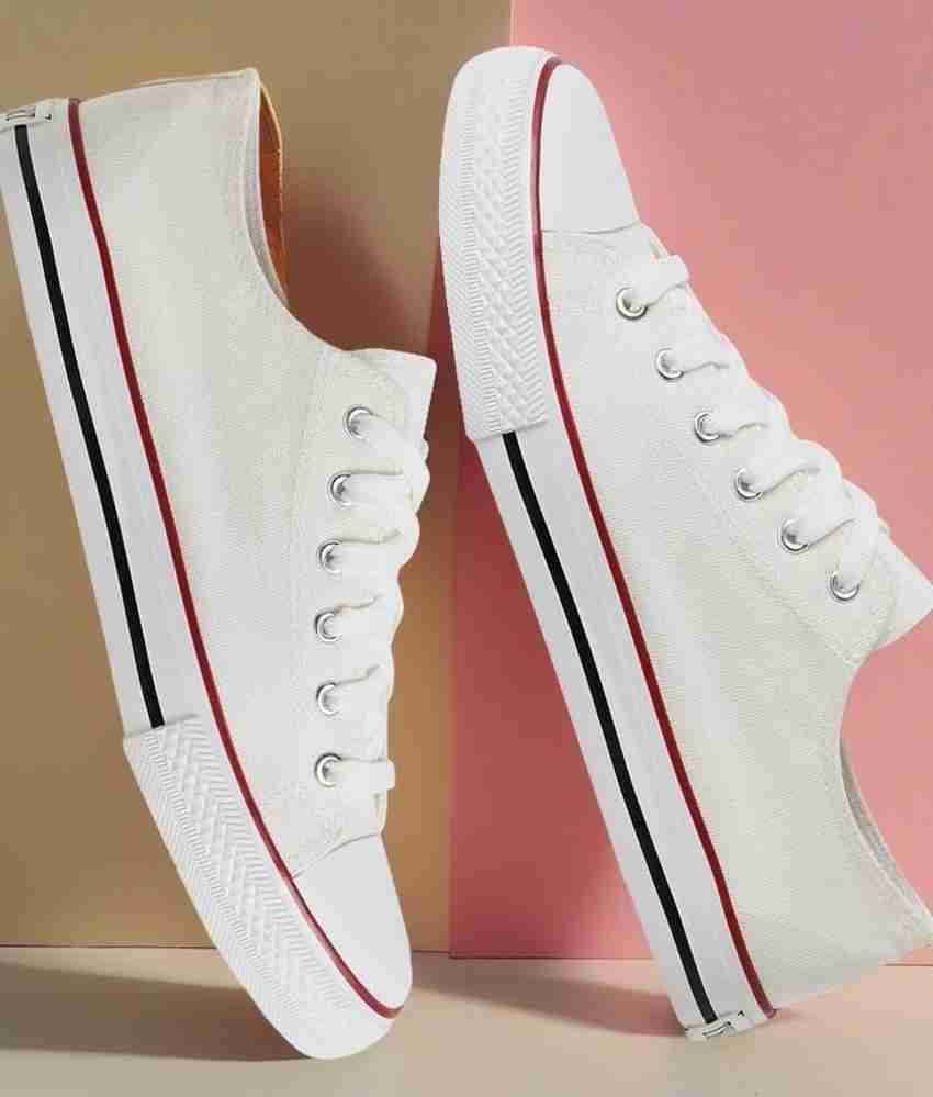 Canvas shoes store white colour