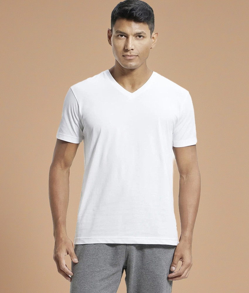 JOCKEY Solid Men V Neck White T Shirt Buy White JOCKEY Solid Men V Neck White T Shirt Online at Best Prices in India Flipkart