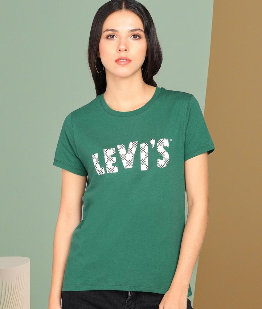 LEVI S Printed Women Round Neck Green T Shirt Buy LEVI S Printed