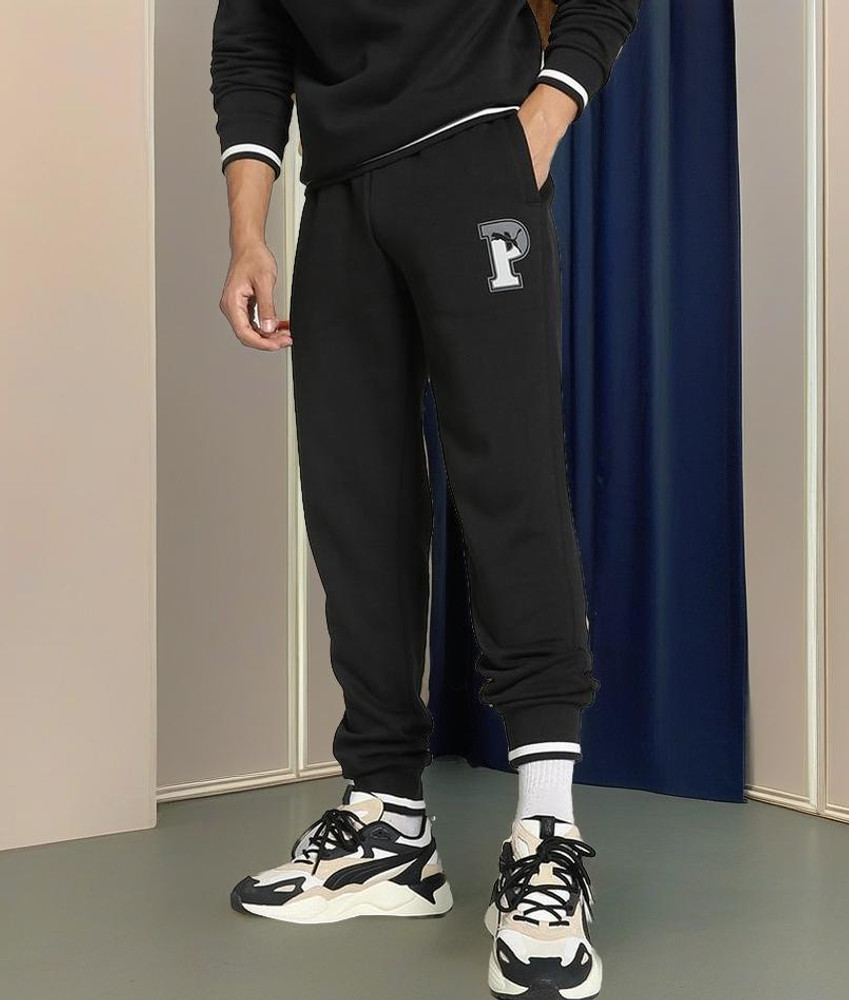 PUMA Solid Men Black Track Pants Buy PUMA Solid Men Black Track