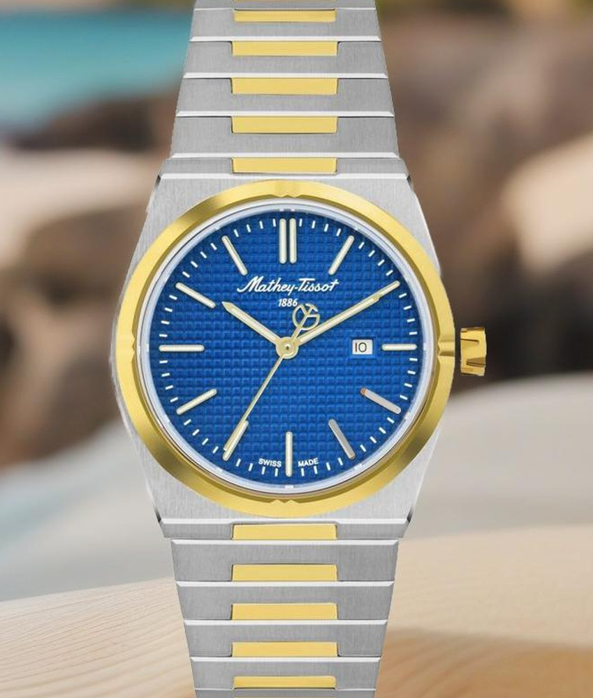 Mathey Tissot D117BBU Swiss Made Quartz Blue Dial Analog Watch