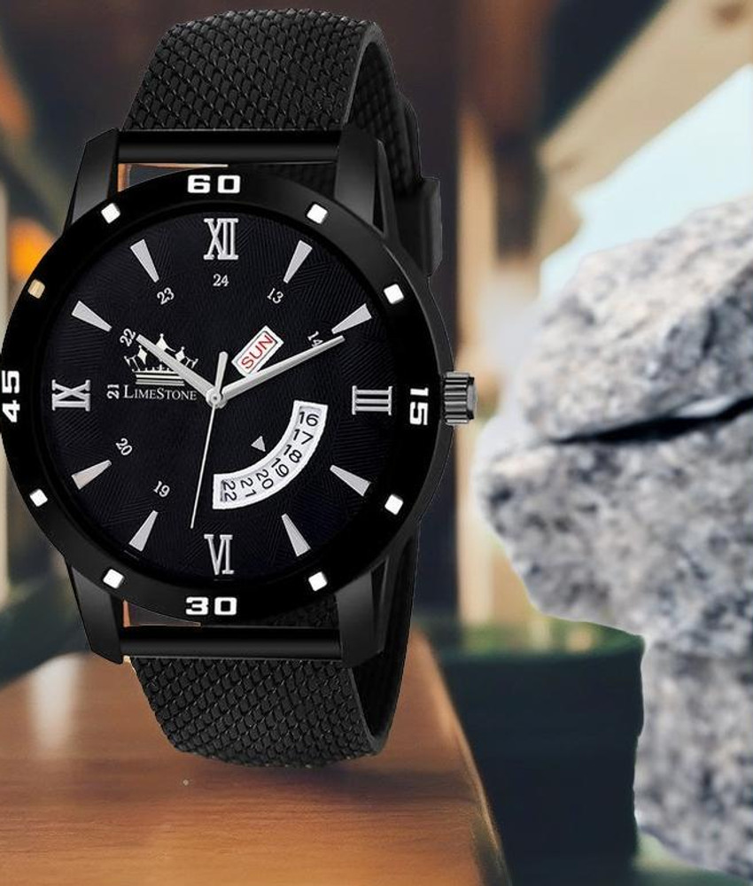 All black shop quartz watch