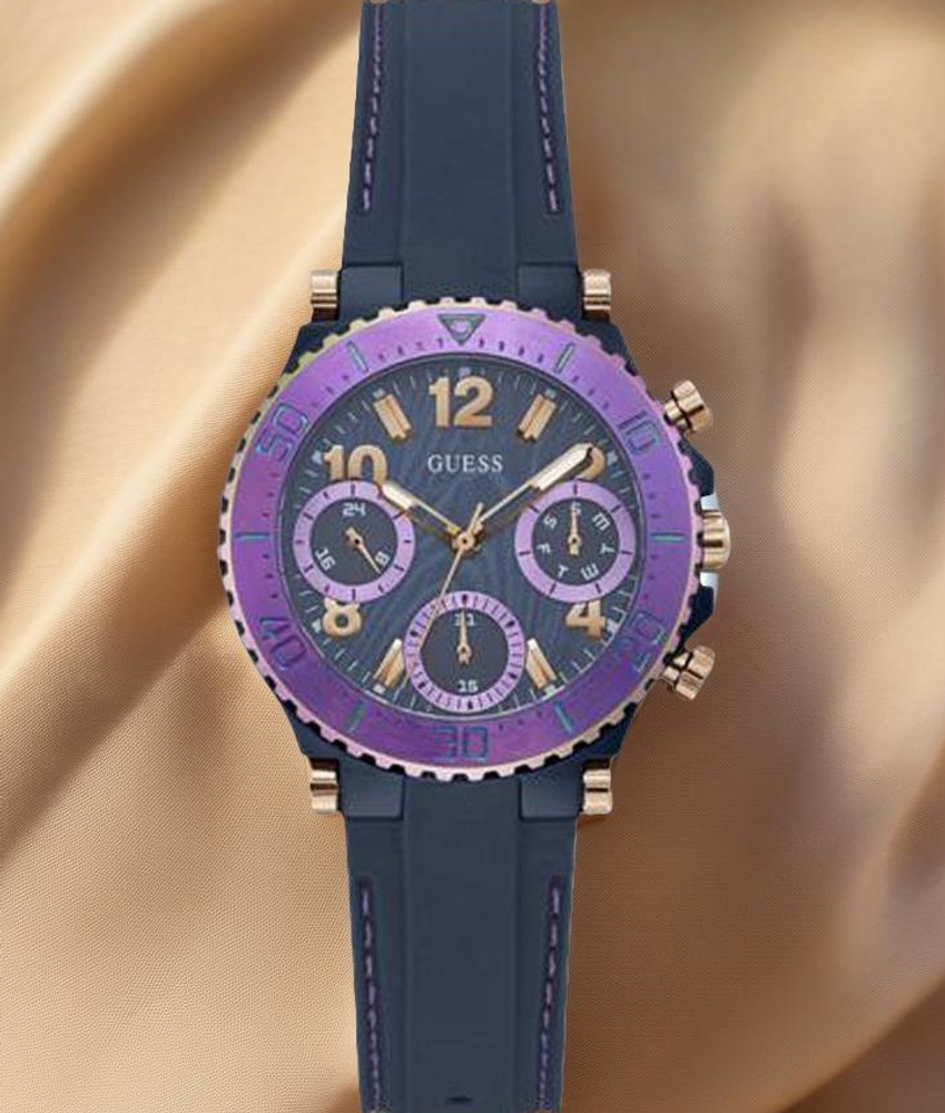 Guess navy store blue watch women's