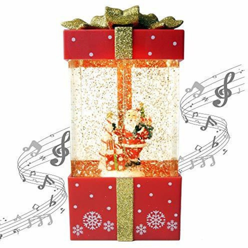 Kuda Moda Christmas Globes Musical Gift Box Style Battery Operated