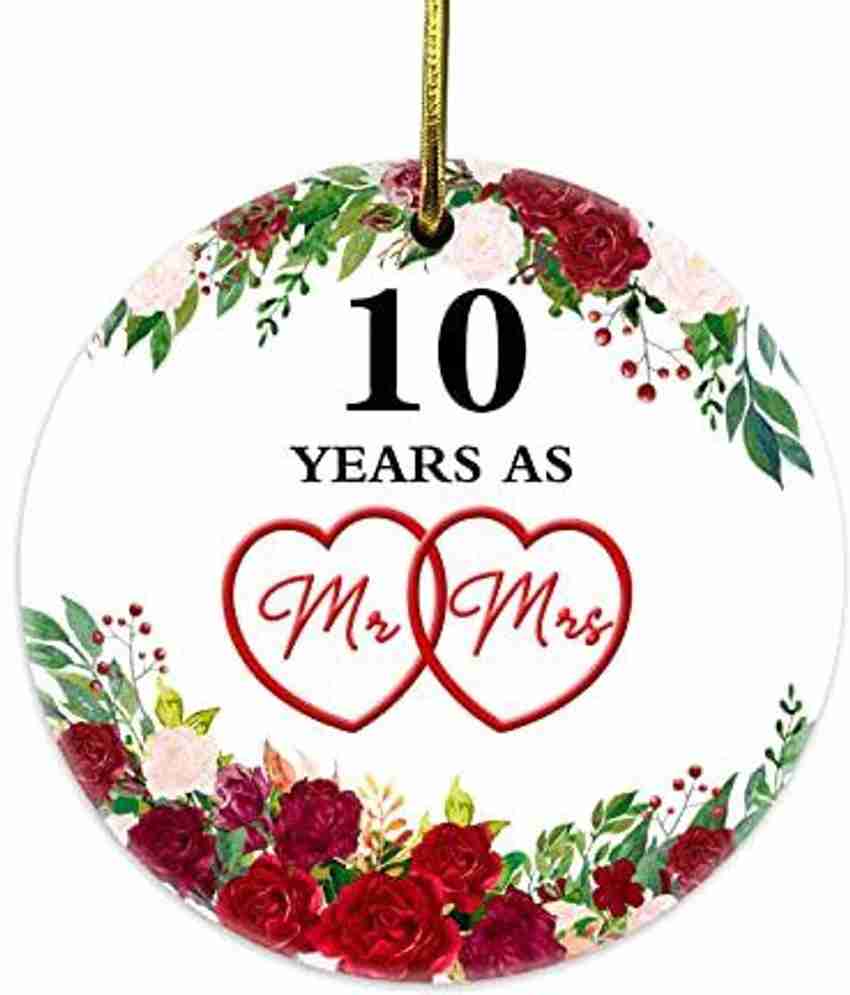 10 year online wedding anniversary ornament