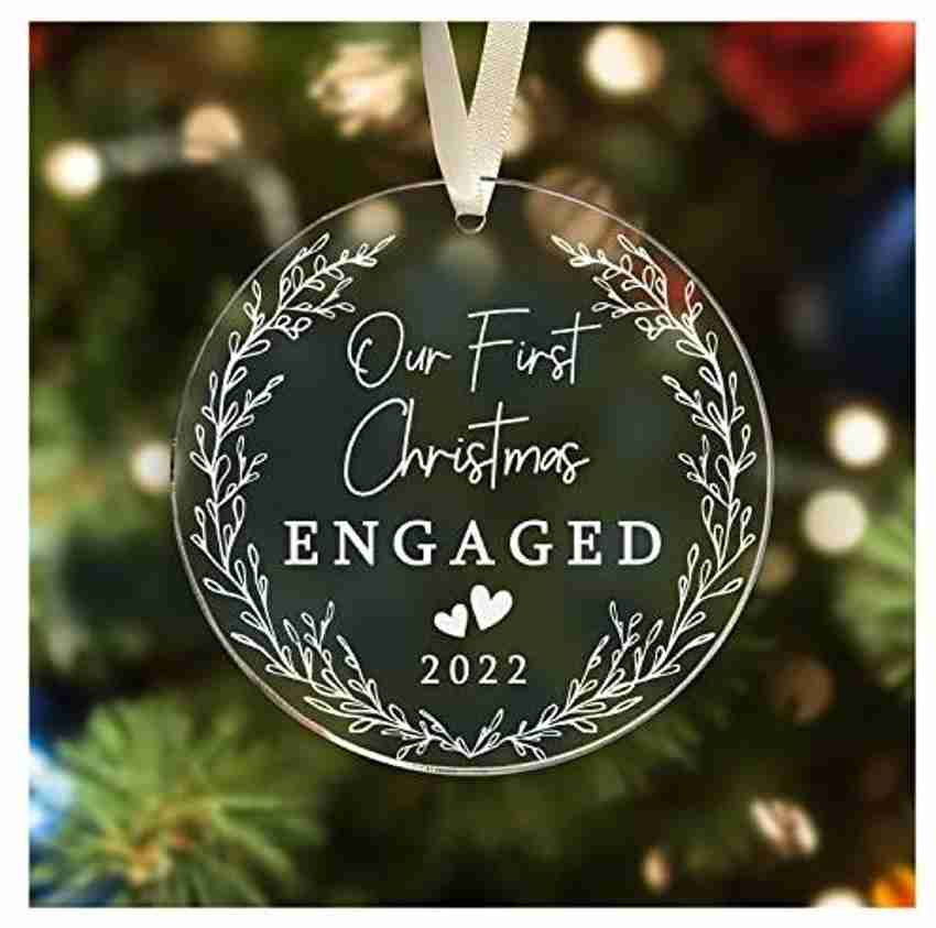 Gingulmina First Christmas Engaged Acrylic Ornament 2022 Wedding